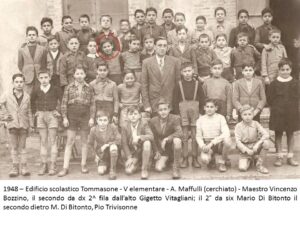 Lucera - Edificio scolastico Tommasone 1948 - V elementare