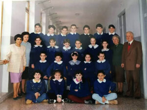 Lucera - Edificio scolastico Tommasone 1992 - Maestro Picaro e Maestra Ventriglia