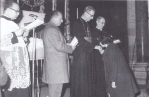 Lucera - Istituto Tecnico Commerciale e per Geometri 1963-64 - Preside Domenico D'Auria, Mons Cunial, Palumbo e Ciampi