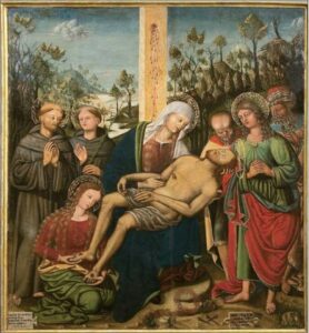 Lucera - Museo Diocesano - Pala d' Altare del S.S. Salvatore 'La Deposizione' di Francesco da Torremaggiore del 1515