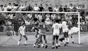 Lucera - Campo sportivo 1974 - Iliceto Raffaele, Bellucci, Di Giovine in piedi sulla sinistra