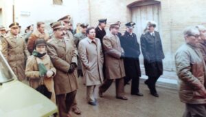 Lucera - Rientro dei resti del soldato Cenicola Umberto 1985 - Raffaele Iliceto, Magg. Antonio Iliceto, Col. Pacotti, Sindaco Albano