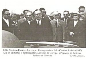 Lucera - Cantina cooperativa - Visita dell'on. Rumor anni 50