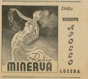 Lucera - Apollo Giuseppe - Vendita e riparazione radio in via Zuppetta 6 - Dal giornale il Saraceno 1951 - Foto di Tom Palermo