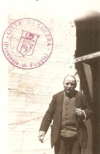 Lucera - De Chiara - Bar Pasticceria - Frontespizio carta d'identità di Alessandro De Chiara (chiamato Alesandrino) 1900