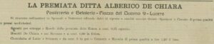 Lucera - De Chiara Alberico - Bar pasticceria in piazza Duomo - Dal giornale LA VOCE del 1-10-1910 - Foto di Antonio Iliceto