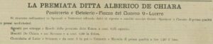 Lucera - De Chiara Alberico - Bar pasticceria in piazza Duomo - Dal giornale LA VOCE del 1-10-1910 - Foto di Antonio Iliceto