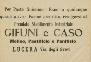 Lucera - Gifuni e Caso - Molino - Dal Saraceno - 31-1-1912 - Foto di Antonio Iliceto
