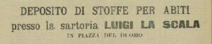 Lucera - La Scala Luigi - Sartoria - Dal giornale IL SARACENO 2 gennaio 1911 - Foto di Antonio Iliceto