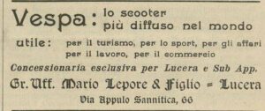 Lucera - Lepore Mario & Figlio - Concessionaria moto - 'IL SARACENO' 1951