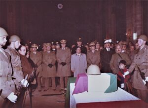 Lucera - Rientro del Caduto Cenicola Umberto 1985 - Magg. A. Iliceto, Col. C. Pacotti, Sindaco Albano, C.te Vigili G. Ferosi