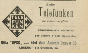 Lucera - Lupo Antonio - Negozio di elettrodomestici - Il giornale 'IL SARACENO' 1951