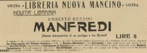 Lucera - Mancino- Libreria - Dal giornale ' Il Convivio' 1912 - Foto di Antonio Iliceto