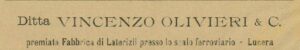 Lucera - Olivieri Vincenzo - Fabbrica laterizi presso lo scalo ferroviario - Dal giornale IL SARACENO 1912 - Foto di Antonio Iliceto
