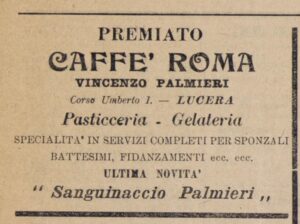 Lucera - Palmieri Vincenzo - Caffè Roma 1921 - Foto di Tom Palermo