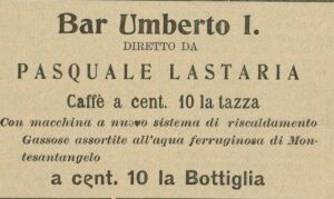 Lucera - Lastaria Pasquale - Bar - Dal giornale il Saraceno 1911 - Foto di Antonio Iliceto