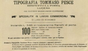 Lucera - Pesce Tommaso - Tipografia - Dal ' Saraceno' 1922 - Foto di Antonio Iliceto