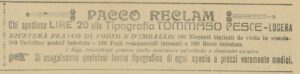 Lucera - Pesce Tommaso - Tipografia - Pubblicità del 1926 tratta da 'Il Frizzo' - Foto di Tom Palermo