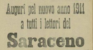 Lucera - Saraceno Giornale 2 gennaio 1911 - Foto di Antonio Iliceto