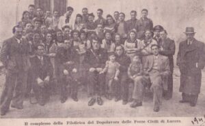 Lucera - la Filolirica 1940 - da x in prima fila Apollo (don Peppino), Di GIovine (di Via IV Novembre), il M Preziuso, il M Massariello, , Giuseppe Ar