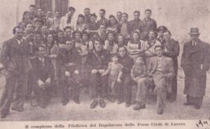 Lucera - la Filolirica 1940 - da x in prima fila Apollo (don Peppino), Di GIovine (di Via IV Novembre), il M Preziuso, il M Massariello, , Giuseppe Ar