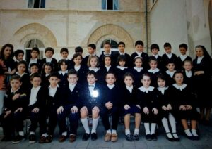 Lucera - Scuole elementari ed Asilo San Leonardo 1987 - 2^ elementare - con Roberta e Alessandro Tatta, Michelangelo D'Arrissi, Maria Pina Polignone, Carla Mimma De Giovine - Foto di Maria Gaiamazza