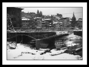 Cavalli Emanuele - Ricostruzione del Ponte alle Grazie - (Firenze, 1950-1955