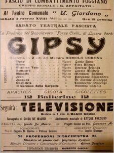 Preziuso Salvatore - Gipsy alL Teatro Giordano di Foggia 1940
