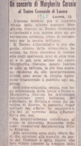 Preziuso Salvatore - Teatro Garibaldi - Cantante Margherita Carosio 1940