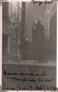 Preziuso Salvatore - Teatro Garibaldi - Cantante Margherita Carosio. Sullo sfondo al piano M° Salvatore Preziuso con la pianista 1940