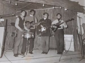 Lucera - I Diafanoidi - Agostino Di Muro guitar, Enzo Pitta bassand vocalist, Michele Losordo guitar, Paolo Testa drums anni 60. Chalet Valle dei Pini.
