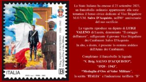 Francobollo commemorativo di SALVO D'ACQUISTO